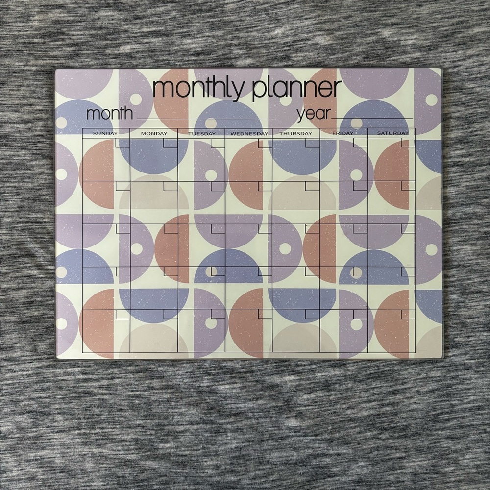 White Board Monthly Planner